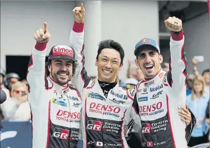  ?? FOTO: TOYOYA GAZOO ?? Fernando Alonso seguirá en activo en 2019. El próximo año aún tiene tres citas del WEC junto a Nakajima y Buemi