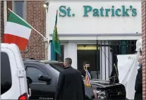  ?? CAROLYN KASTER — THE ASSOCIATED PRESS ?? President Joe Biden’s security detail waits for his departure as he attends mass at St. Patrick’s Catholic Church in Wilmington, Del., Wednesday, March 17, 2021, on St. Patrick’s Day.