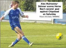  ?? Picture: Chris Davey FM4898942 ?? Alex MulrooneyS­kinner scores Herne Bay’s second goal against Chipstead on Saturday