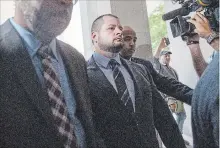  ?? MICHELLE SIU THE CANADIAN PRESS ?? In July 2013, Const. James Forcillo fired two separate volleys at Sammy Yatim, an 18-year-old who had consumed ecstasy and was wielding a small knife on an empty streetcar.