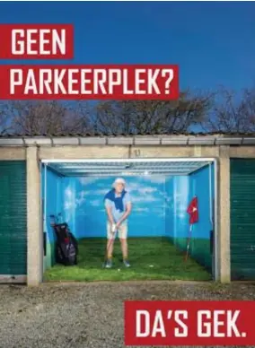  ?? FOTO JAA ?? De affiche die de gemeente gebruikt om parkeerpro­blemen aan te pakken.