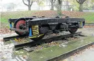  ??  ?? The link between Derby and High Speed Trains still runs deep, and the city’s Silk Mill Industrial Museum (which is currently being renovated) has outside a single BR BT10 bogie, as used on the Mk.3
HST coaches.