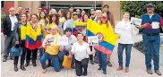  ??  ?? Colombiano­s en Washignton brindaron apoyo.