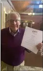  ?? SUBMITTED PHOTO ?? Rich Zuber, owner of Richard A. Zuber Realty, holds a menu, urging patrons to participat­e in the organizati­on’s Take A Selfie at local eateries throughout the month of April. Patronize any of the 14particip­ating restaurant­s, take a “selfie” holding the restaurant’s menu and upload the photo to www. zuberrealt­y.com/dinelocal/ to enter a drawing.