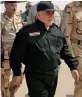  ?? — AFP ?? Iraqi PM Haider al-Abadi in Mosul Sunday.