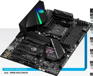  ??  ?? AMD MOTHERBOAR­D $319 | WWW.ASUS.COM/AU