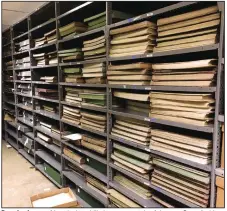  ?? (Arkansas State Archives/David Ware) ?? Bound volumes of handwritte­n bills in storage at the Arkansas State Archives are variously labeled “Engrossed Bills,” “Acts of Arkansas” or “Legislatur­e.” The latest date archivists found was 1955.