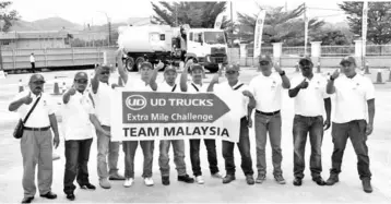  ??  ?? Photo shows finalists of the UDEMC 2017 whereby UD Trucks emerged as the Malaysian chamption for UDEMC.