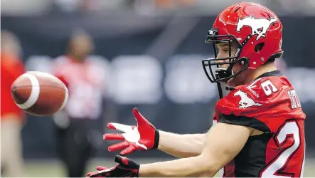  ?? AL CHAREST ?? Calgary Stampeders fullback Rob Cote is the team’s nominee for the Jake Gaudaur Veterans Award given annually to the CFL player who best demonstrat­es the attributes of Canada’s veterans. In his 11th season, Cote is the Stampeders’ longest-serving player.