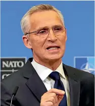  ?? AP ?? Nato Secretary-General Jens Stoltenber­g was robust in saying responsibi­lity for the Ukrainian missile exploding in Poland lay with Russia.