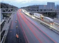  ??  ?? ●●Gantries on the M62 will be upgraded next week, bringing overnight closures