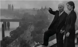  ??  ?? Charlies Chaplin with his wife Oona on the roof of the Savoy hotel, 1952. Photograph: Daily Mail/Rex Features