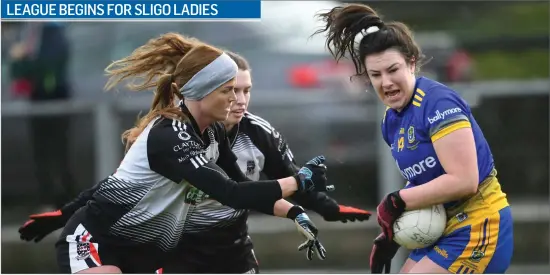  ??  ?? Ruth Goodwin of Sligo ladies during their opening Lidl Division 3 game with Roscommon in Boyle on Sunday.
