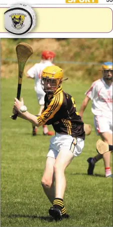  ??  ?? Diarmuid Murphy of Adamstown clearing his lines with authority during Sunday’s final in Ferns.