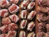  ??  ?? THE cicchetti at Basegò are made, variously, with mortadella, anchovies and salami. | The New York Times