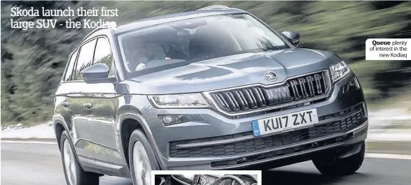  ??  ?? Queue plenty of interest in the new Kodiaq