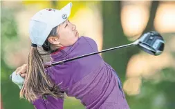  ?? FRANK GUNN THE CANADIAN PRESS ?? More golf, S2 Vancouver’s Michelle Liu played it straight, but lacked distance off the tee at Magna. At age 12, she shot rounds of 81 and 82.