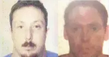  ?? Photos: Supplied ?? Matthew Dupre (left), now arrested, and Gene Karl Lahrkamp are wanted for the murder of Jimi Singh Sandhu in Phuket on Feb 4.