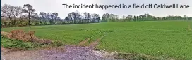  ??  ?? The incident happened in a field off Caldwell Lane