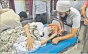  ?? SIKANDER SINGH CHOPRA/HT ?? Sikh activist Surat Singh Khalsa at the civil hospital in Ludhiana on Monday.