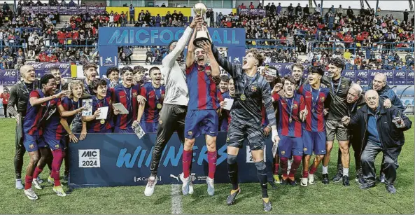  ?? FOTO: ADRIÀ FONTANET ?? El Barça, el gran triunfador de este MIC Llegó a tres finales de las cuatro a las que aspiraba y se las llevó todas ante Espanyol, Madrid y Girona