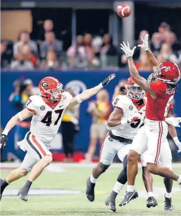  ?? TODD KIRKLAND/GETTY ?? Georgia’s top-ranked defense looks to return to form in Friday’s CFP semifinal against Michigan.