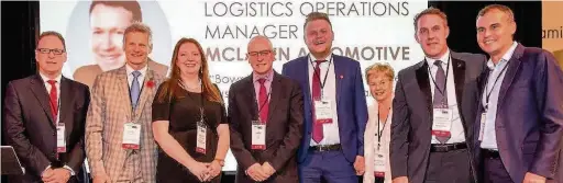  ??  ?? Steve Dalton, far left, has been recognised as one of the UK’s most influentia­l individual­s in manufactur­ing at a prestigiou­s award ceremony