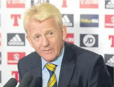  ??  ?? Scotland boss Gordon Strachan has faced questions over his future after the Slovakia defeat.