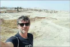  ?? PICTURES: STEVE KOTZE ?? OUR MAN IN IRAN: Steve Kotze at the ruins of Persepolis, the ancient ceremonial capital of the Persian empire and seat of such famous rulers as Darius the Great, Cyrus and Xerxes, which was looted and burned to the ground in 330BC on the orders of...