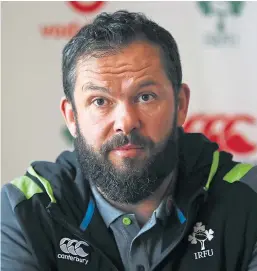  ?? Picture: PA. ?? Ireland’s assistant coach Andy Farrell said they are just trying to “best prepare every single day.”