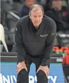  ?? ZAK KRILL/GETTY IMAGES ?? Dan Monson will be on the sideline as coach of the Long Beach State men’s team through its NCAA Tournament run.