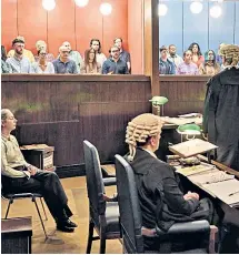  ?? ?? Actors collide with real jurors in this pseudo murder trial