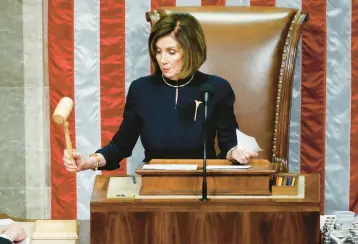  ?? PATRICK SEMANSKY/AP 2019 ?? Nancy Pelosi announced she will not seek a Democratic leadership position in the new Congress.