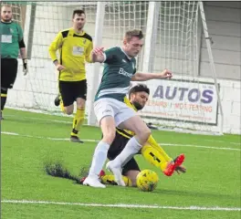  ?? Picture: Tracey Corps ?? Ashford United 3rds challenged by Singleton Barn in Division 3 of the Ashford Sunday League