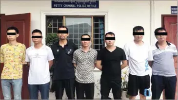  ?? NATIONAL POLICE ?? Seven suspects were arrested and sent to court over an operation offering sex services.