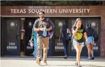  ?? Brett Coomer/Staff file photo ?? Texas Southern University education students are going to get paid as apprentice teachers starting in January.