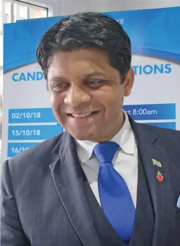  ??  ?? Attorney-General and Minister for Economy, Civil Service and Communicat­ions Aiyaz Sayed-Khaiyum.