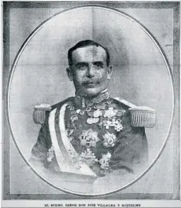  ??  ?? José Villalba Riquelme, Gobernando­r Militar del Campo de Gibraltar (1921).