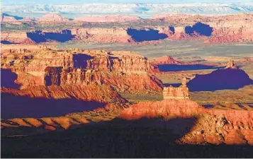  ?? KATHERINE FREY THE WASHINGTON POST FILE ?? The sun sets over Bears Ears National Monument in Utah. The monument will be managed by five tribes.