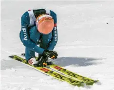  ?? Foto: Ralf Lienert ?? Geknickter Allgäuer: Karl Geiger belegte am Ende Platz 18.