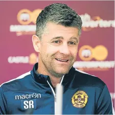  ??  ?? Motherwell gaffer Stephen Robinson.