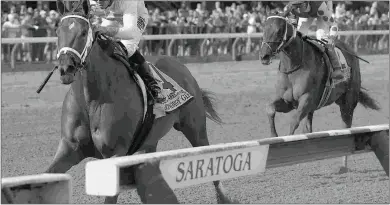  ?? DEBRA A. ROMA ?? Monomoy Girl, winning the Coaching Club American Oaks, comes off a nine-week rest.