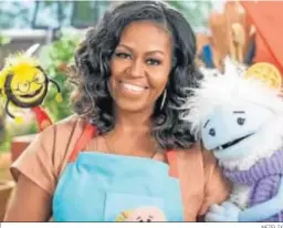  ?? NETFLIX ?? Michelle Obama en su divulgativ­o infantil ‘Gofre+Mochi’.