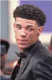  ?? BRAD PENNER, USA TODAY SPORTS ?? Former UCLA standout Lonzo Ball stays close to home, drafted by the Lakers with the No. 2 pick.