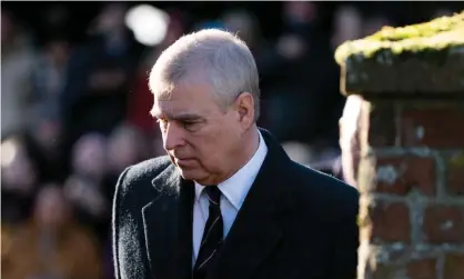  ??  ?? Prince Andrew told Newsnight last year he ‘definitely didn’t’ stay in the New York mansion of the sex offender Jeffrey Epstein in April 2001. Photograph: Will Oliver/EPA