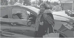  ?? PROVIDED BY JESSE LOGAN ?? Ann Logan, 69, of Dayton, Ohio, is “stuck on Buicks” after she survived an accident in her 2018 Buick Encore.