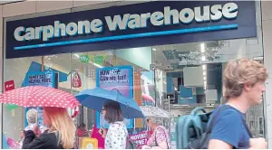  ??  ?? The news follows the closure of the firm’s 531 Carphone Warehouse stores