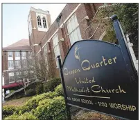  ?? Arkansas Democrat-Gazette/JOHN SYKES JR. ?? The historic Quapaw Quarter United Methodist Church in Little Rock is for sale.