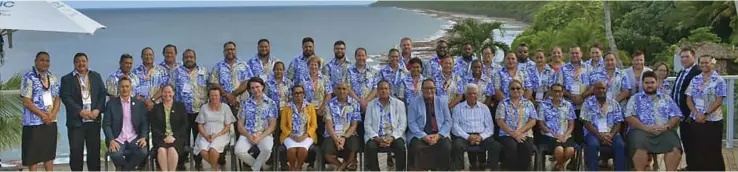  ?? Photo: RNZ Pacific ?? Attendees of the Pacer Plus free trade agreement summit in Niue.