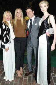  ??  ?? Top billing: (l-r) Rachel Zoe, Gwyneth Paltrow, Frederic de Narp and Elizabeth Debicki